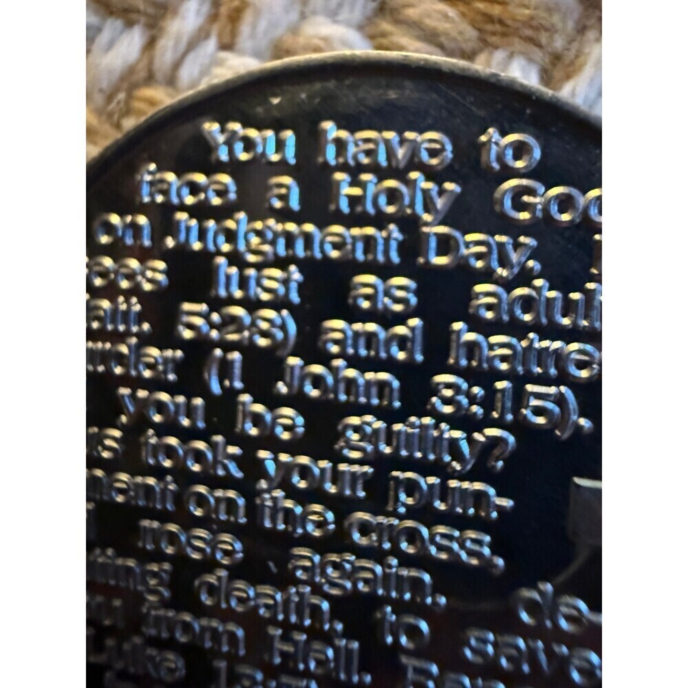 Ten Commandments Religious Pocket Token Coin - Picture 2 of 8